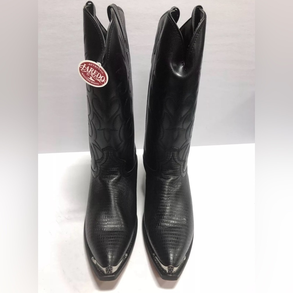 Laredo Men’s Atlanta 68085, Black Lizard Print Western Boots, Size 12 EW - Picture 3 of 6